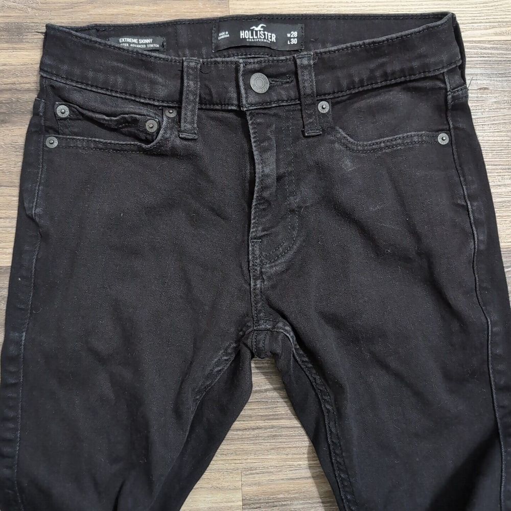 Hollister Advanced Stretch Extreme Skinny Jeans Unisex‎ W28 L30 Black 18Z